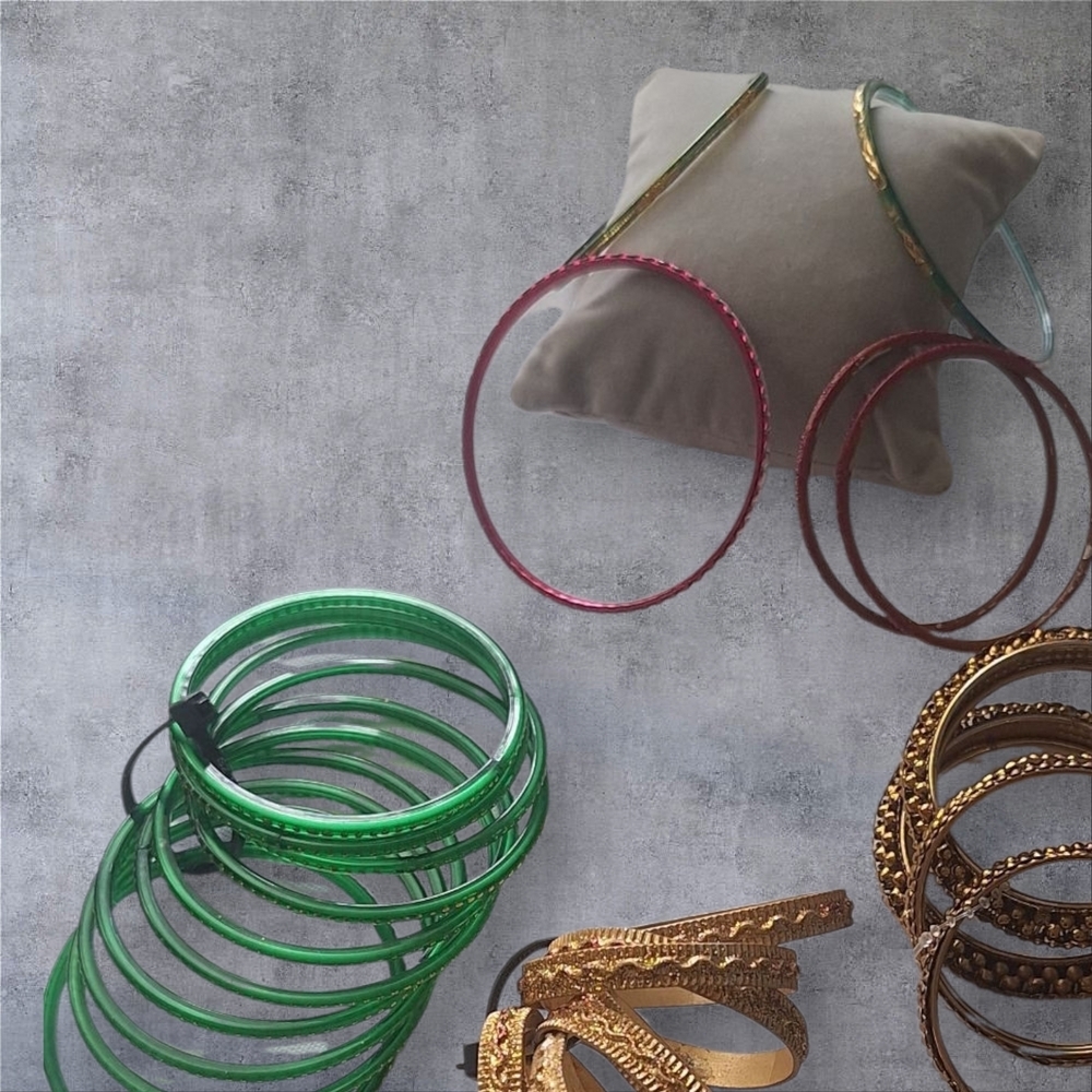 Colorful Indian Bangle Set-25 Size Small 2.4
